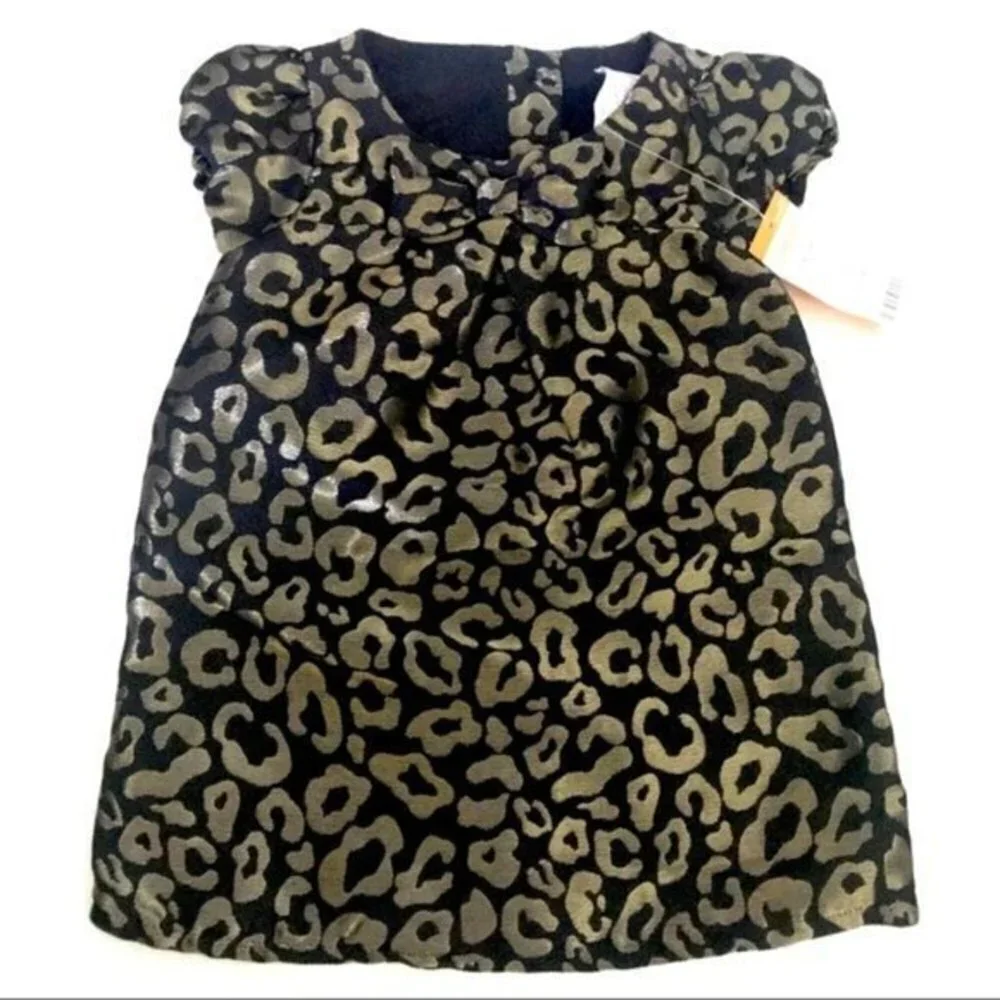 NWT GYMBOREE LEOPARD PRINT DRESS WITH BOW 12-18 MONTHS